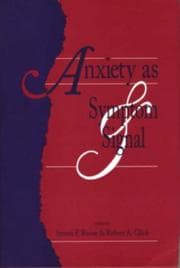 Cover of Anxiety as symptom and signal
