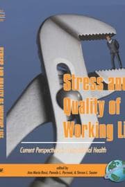 Cover of Stress and quality of working life