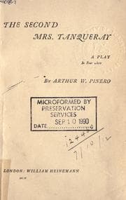 Cover of The second Mrs. Tanqueray