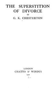 Cover of The superstition of divorce
