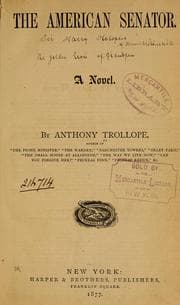 Cover of The American senator