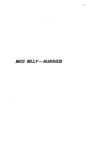 Cover of Miss Billy Married