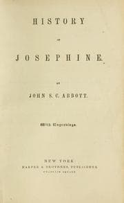 Cover of History of Josephine